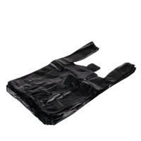 Good Quality Recycled Packaging Use Custom Design Black Color PE Plastic Garbage Bag